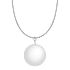 Bola-Kugel / Schwangerschaftskette Sofie, Silber/ Grau