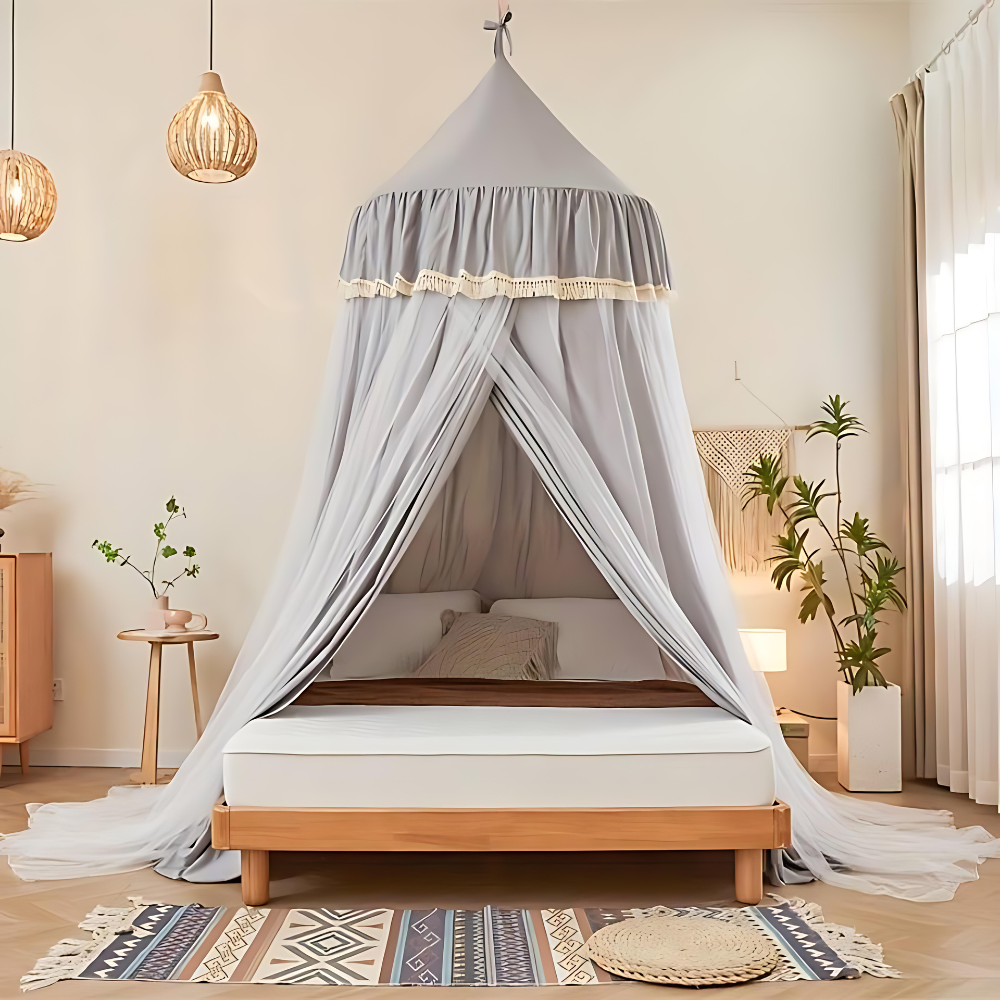 Baldachin/ Betthimmel, gross, Grau