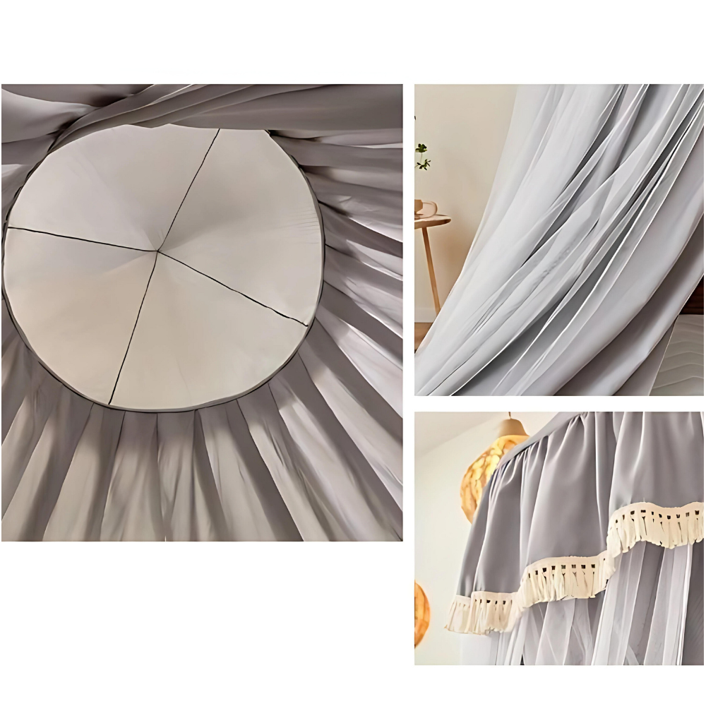 Baldachin/ Betthimmel, gross, Grau