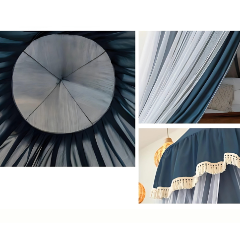 Canopée / lit, grand, nuit bleu