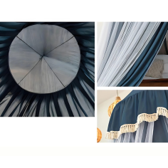 Baldachin/ Betthimmel, gross, Nachtblau