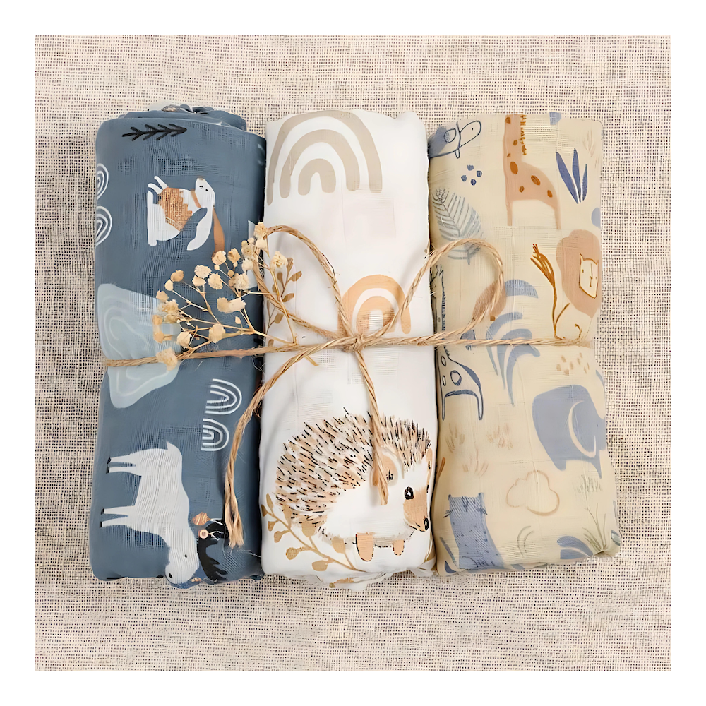 Mulltuch Swaddles (3-Pack), Hérisson / Fox