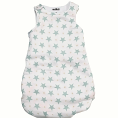 Schlafsack Baumwolle-Musselin, Sterne, 0-6 Monate
