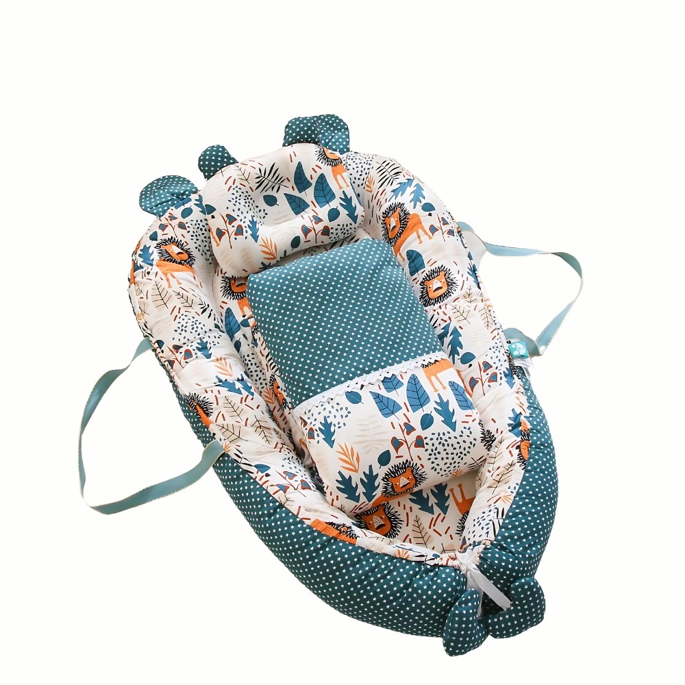 Baby Kuschelnestchen/ Bettnestchen mit Kissen und Decke, Löwe