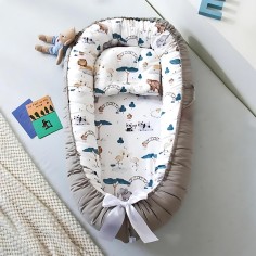 Baby Kuschelnestchen mit abnehmbaren Kissen, Zoo