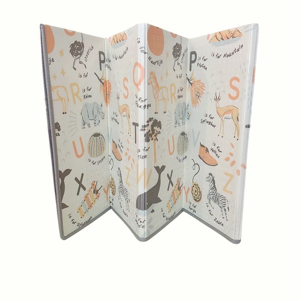 faltbare Spielmatte Alphabet, 200 x 180 cm