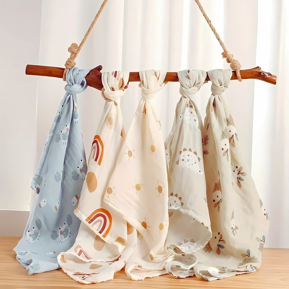 Mulltuch / Spucktücher Set, 5 Stück, Ivory