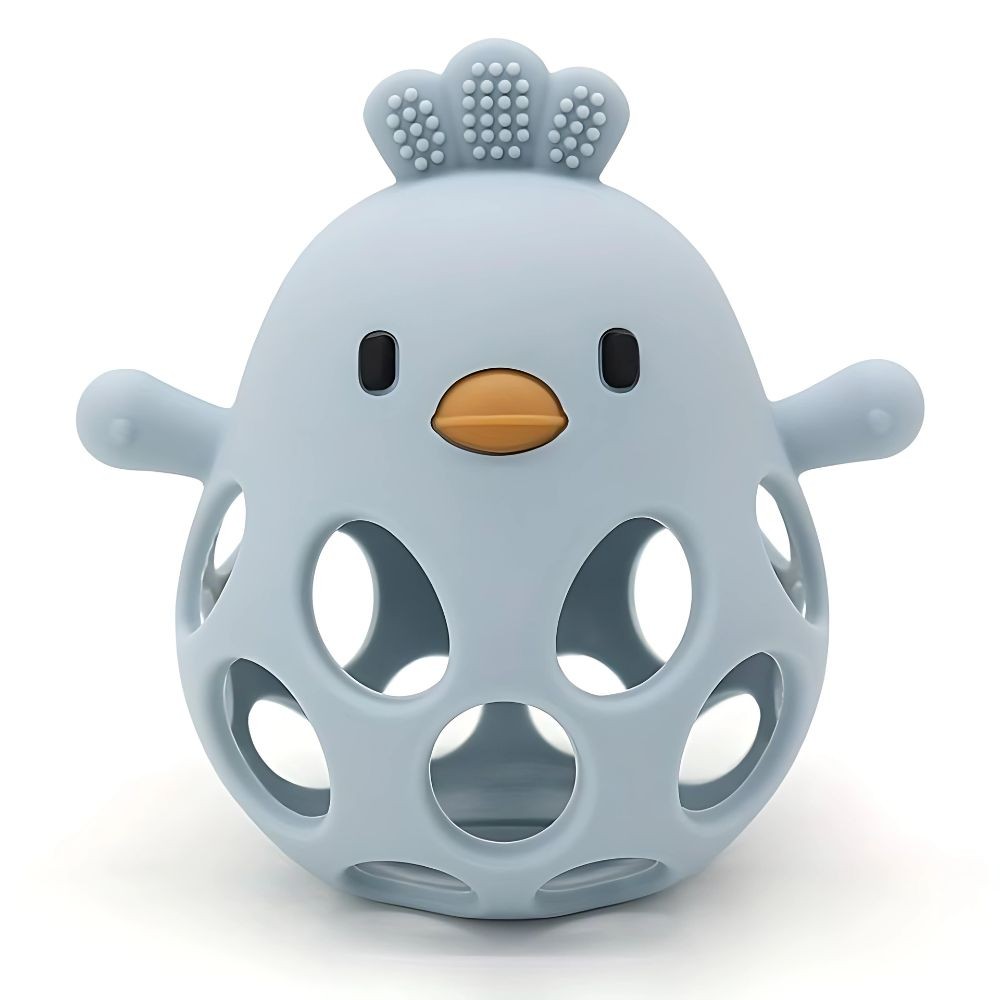 Baby-Greifball/ Zahnungshilfe, Huhn, grau