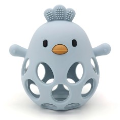 Baby-Greifball/ Zahnungshilfe, Huhn, grau