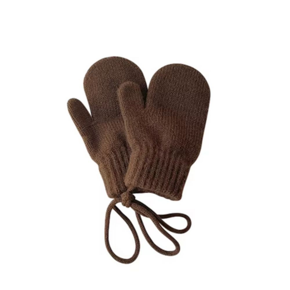 Alpakawolle Handschuhe (1-4 Jahre), Cacao