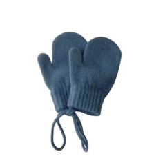 Gants en laine d'alpaga (1-4 ans), bleu foncé