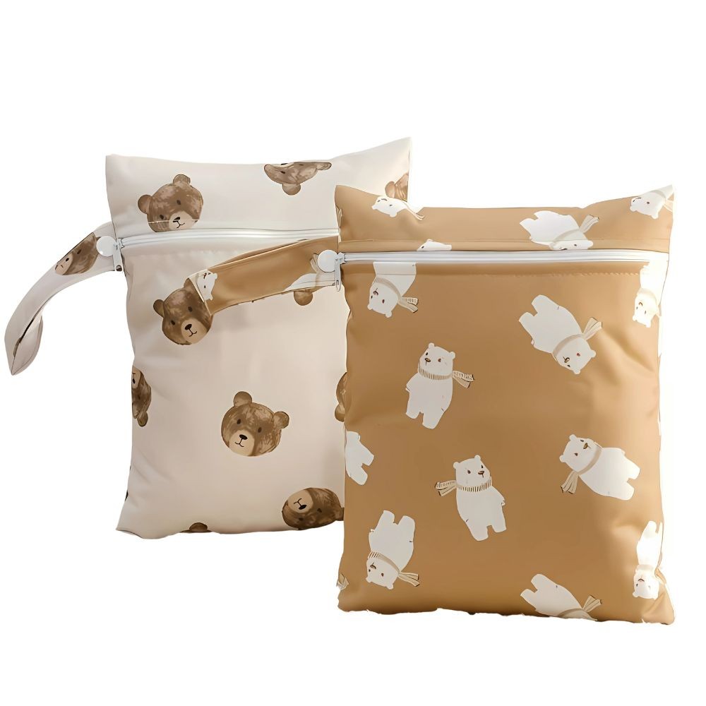 sac à couches étanches / sac de toilette, 2 pack