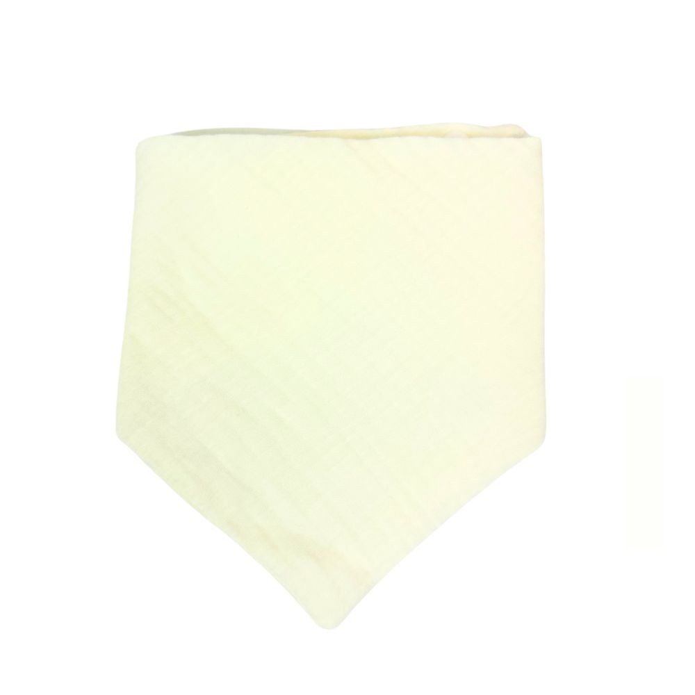 Bandana Halstuch aus Musselin Baumwolle, Ivory