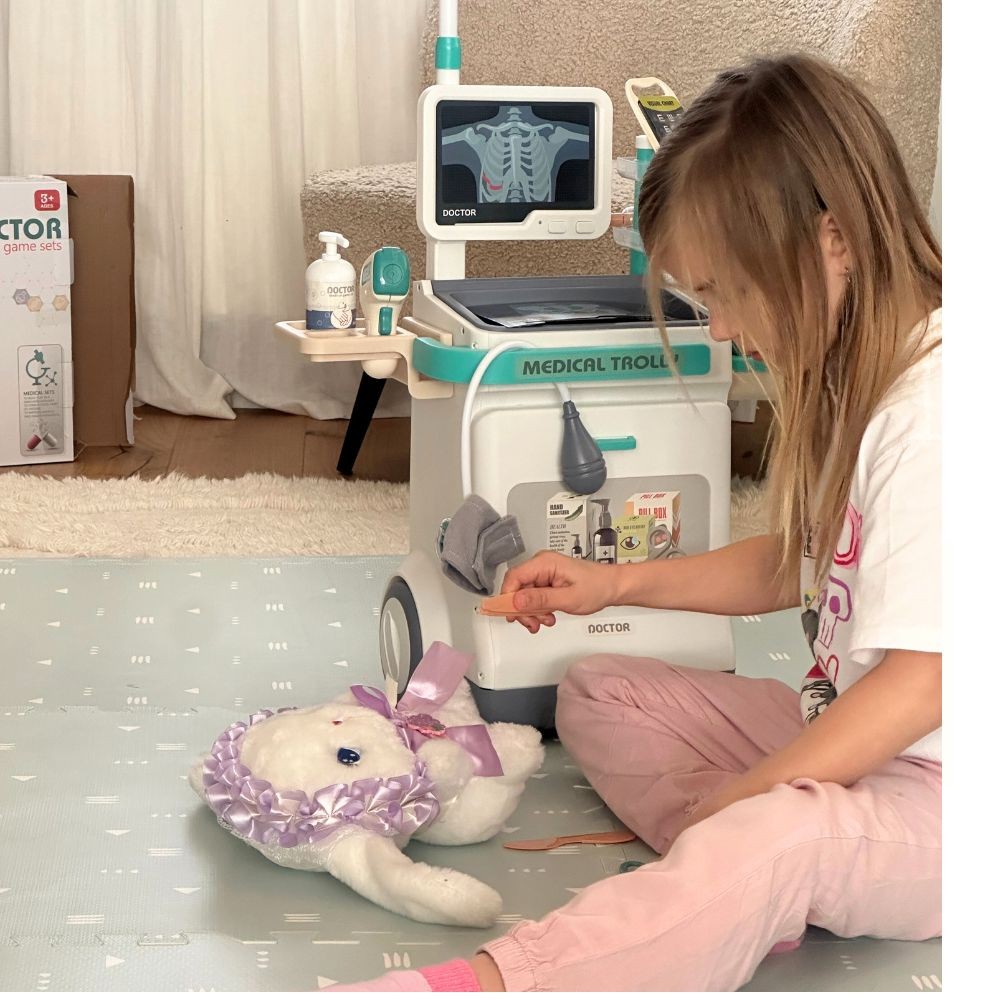 Kinder Arzt/ Doktor Trolley Spielzeug-Set mit Licht- & Soundeffekte