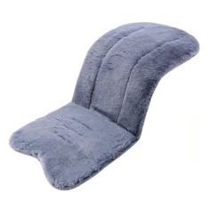 Poussette assise lapin fourrure fine, bleu