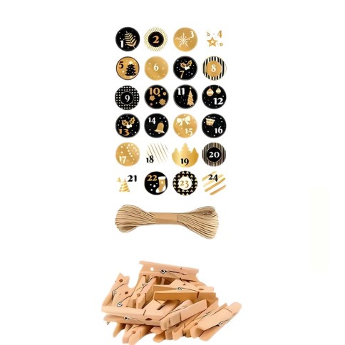 Adventskalender DYI mit Jutetaschen zum Aufhängen