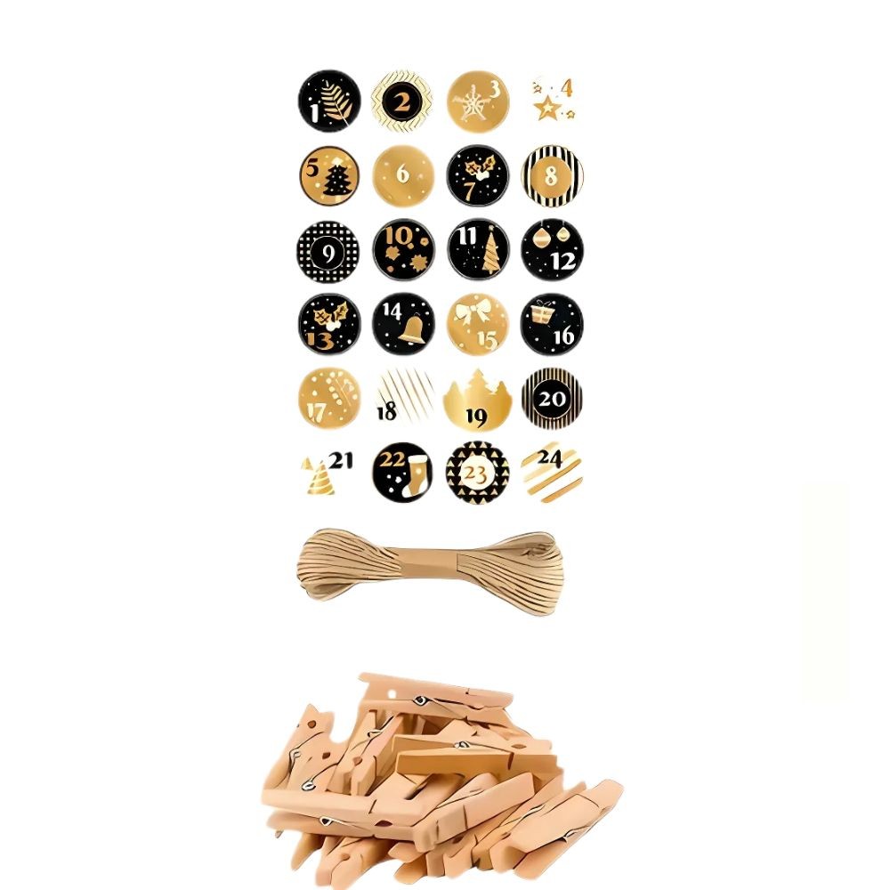 Adventskalender DYI mit Jutetaschen zum Aufhängen