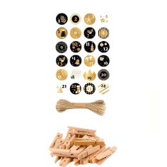 Adventskalender DYI mit Jutetaschen zum Aufhängen