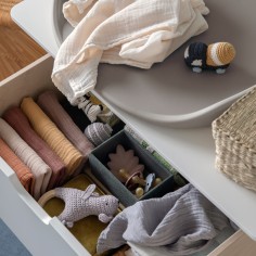 Ensemble de lavage en coton de mousseline à deux couches