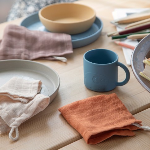 Ensemble de lavage en coton de mousseline à deux couches