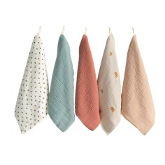 Ensemble de lavage en coton de mousseline à deux couches