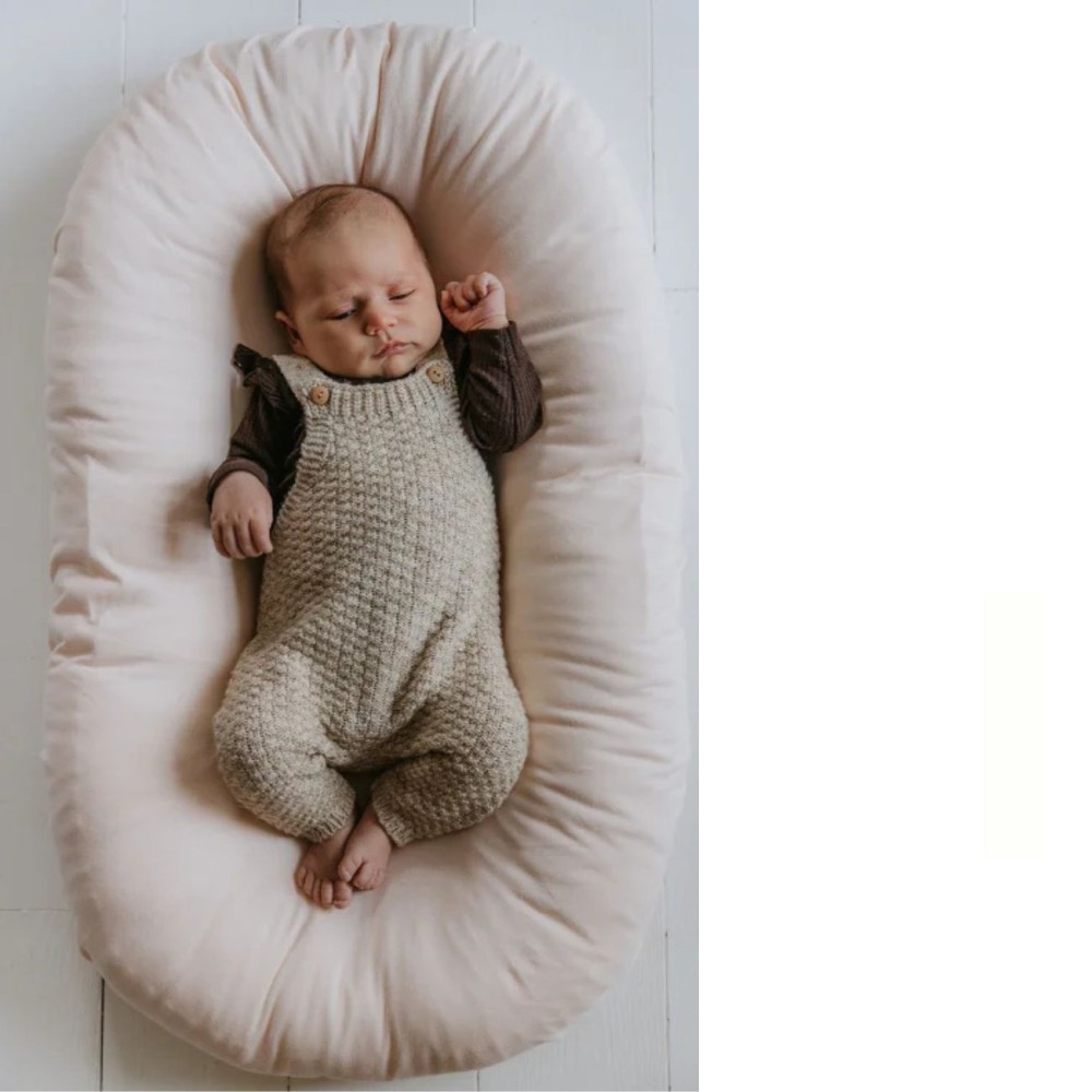 Kapok Baby Kuschelnestchen aus Bio-Baumwolle, Soft Beige