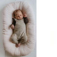 Kapok Baby Kuschelnestchen aus Bio-Baumwolle, Soft Beige