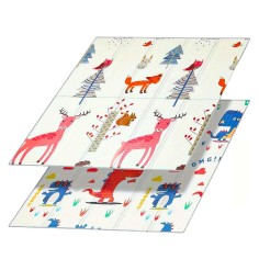 faltbare Spielmatte - Reh/ Dino, 120 x120 cm