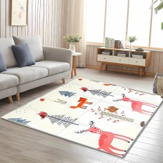 faltbare Spielmatte - Reh/ Dino, 120 x120 cm