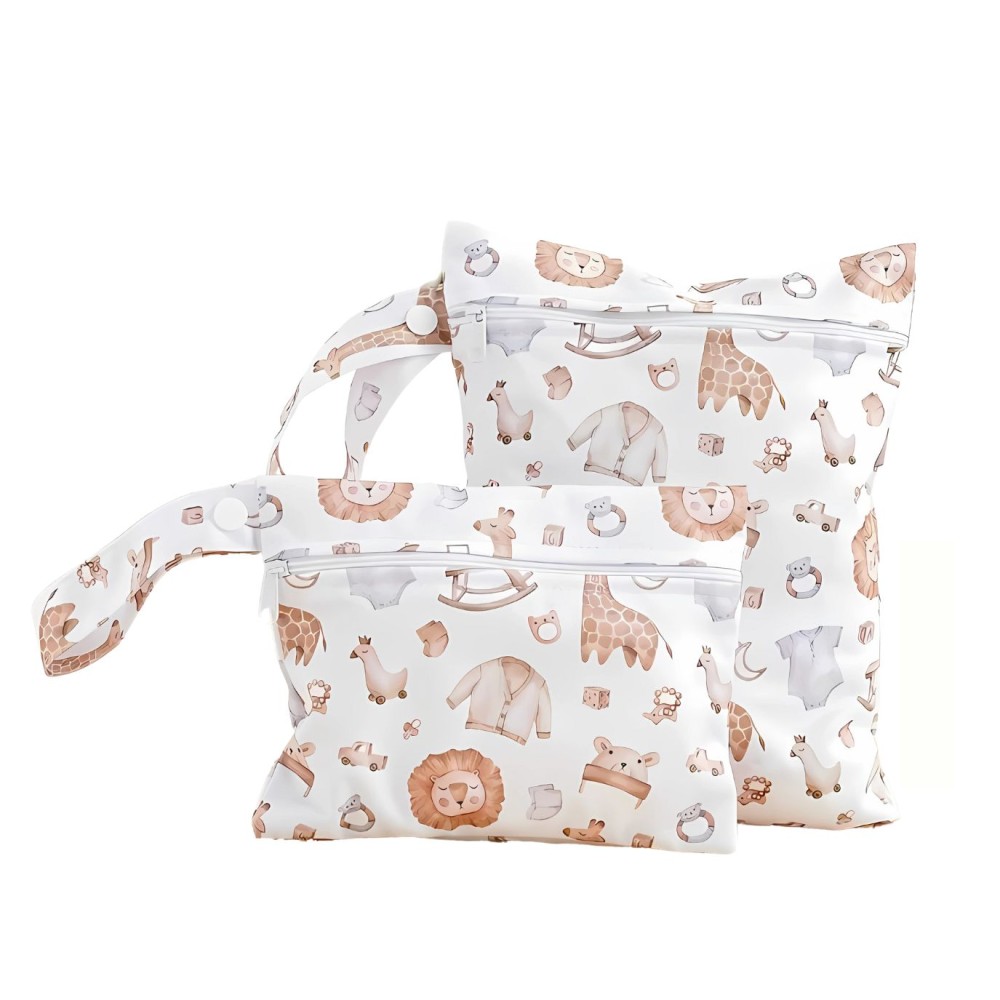 Windeltasche/ Kulturbeutel, 2er Pack - Safari