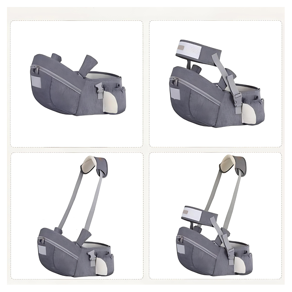 Babytrage Hüftsitz, Grau