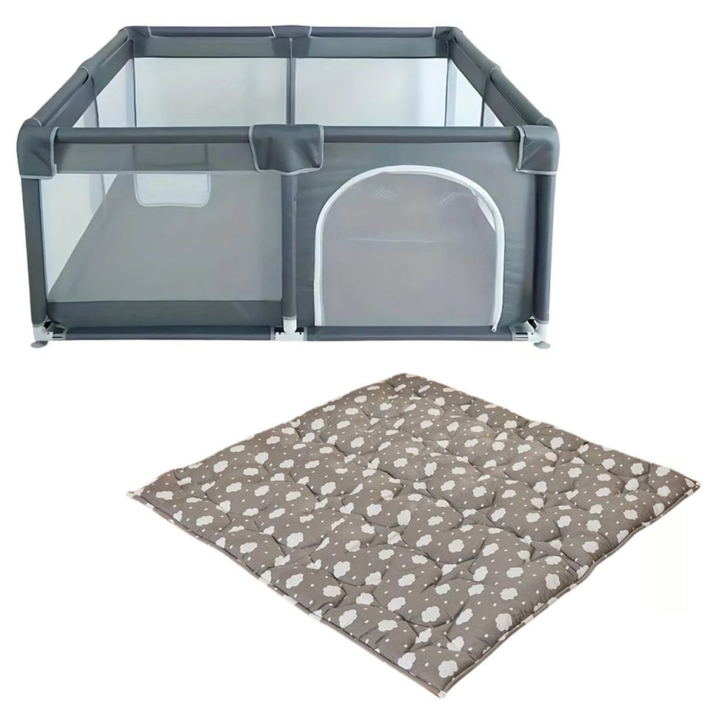 Laufgitter/ Laufstall + Spielmatte (127 x 127 cm)