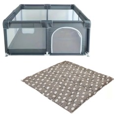 Laufgitter/ Laufstall + Spielmatte (127 x 127 cm)