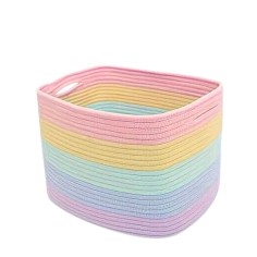 Aufbewahrungskorb aus Baumwolle, Regenbogen