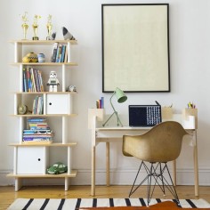 Mini Bibliothèque verticale Bibliothèque, Noyer