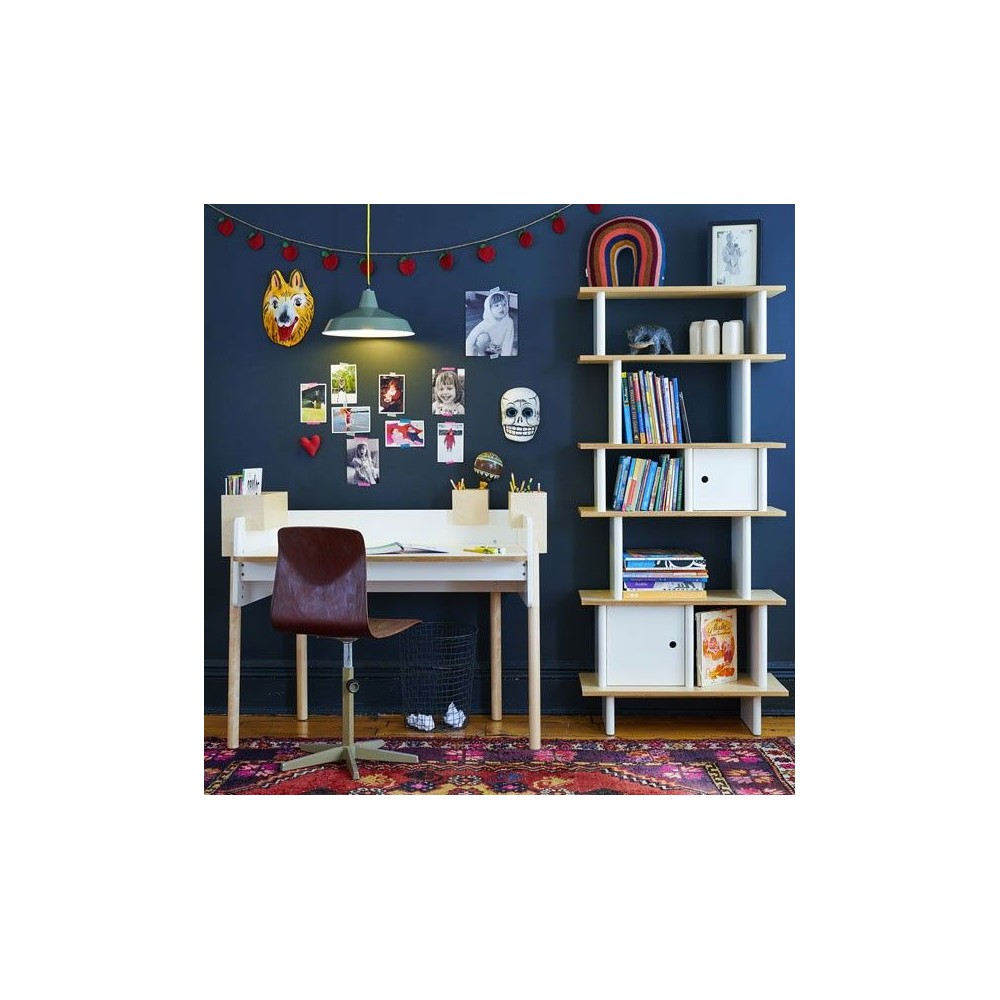 Vertical Mini Library Bücherregal, Walnuss