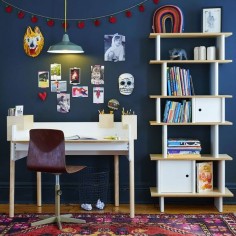 Vertical Mini Library Bücherregal, Walnuss