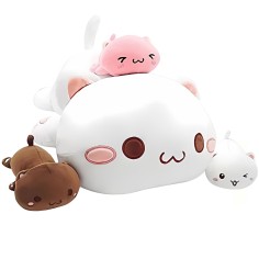 Plüsch Mama Katze + 4 Kätzchen, Kawaii - 40 cm