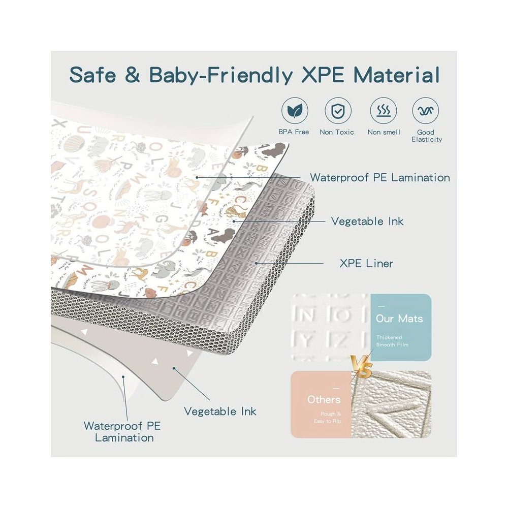 Spielmatte Zoo Alphabet, 180 x 120 cm