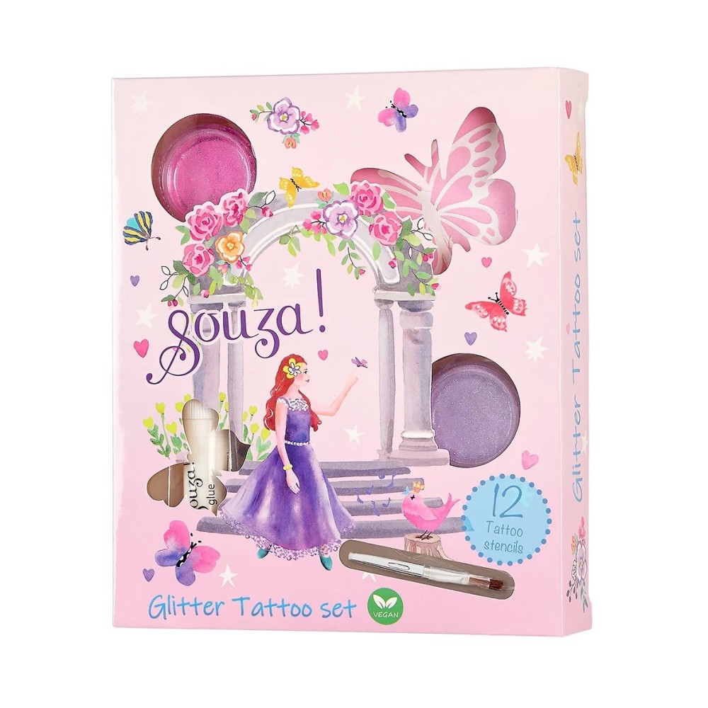Glitzer Tattoo Set, Prinzessin