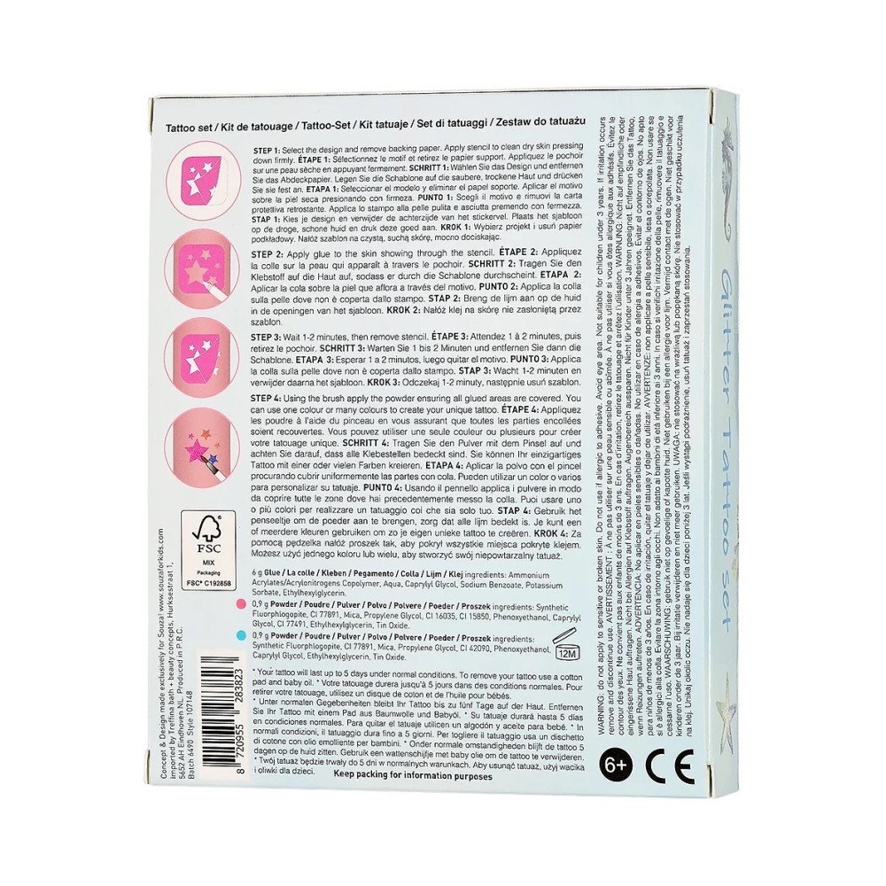 Souza for Kids Glitzer Tattoo Set, Meerjungfrau