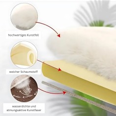 Kinderwagen Sitzauflage aus veganem Fell, Off-White