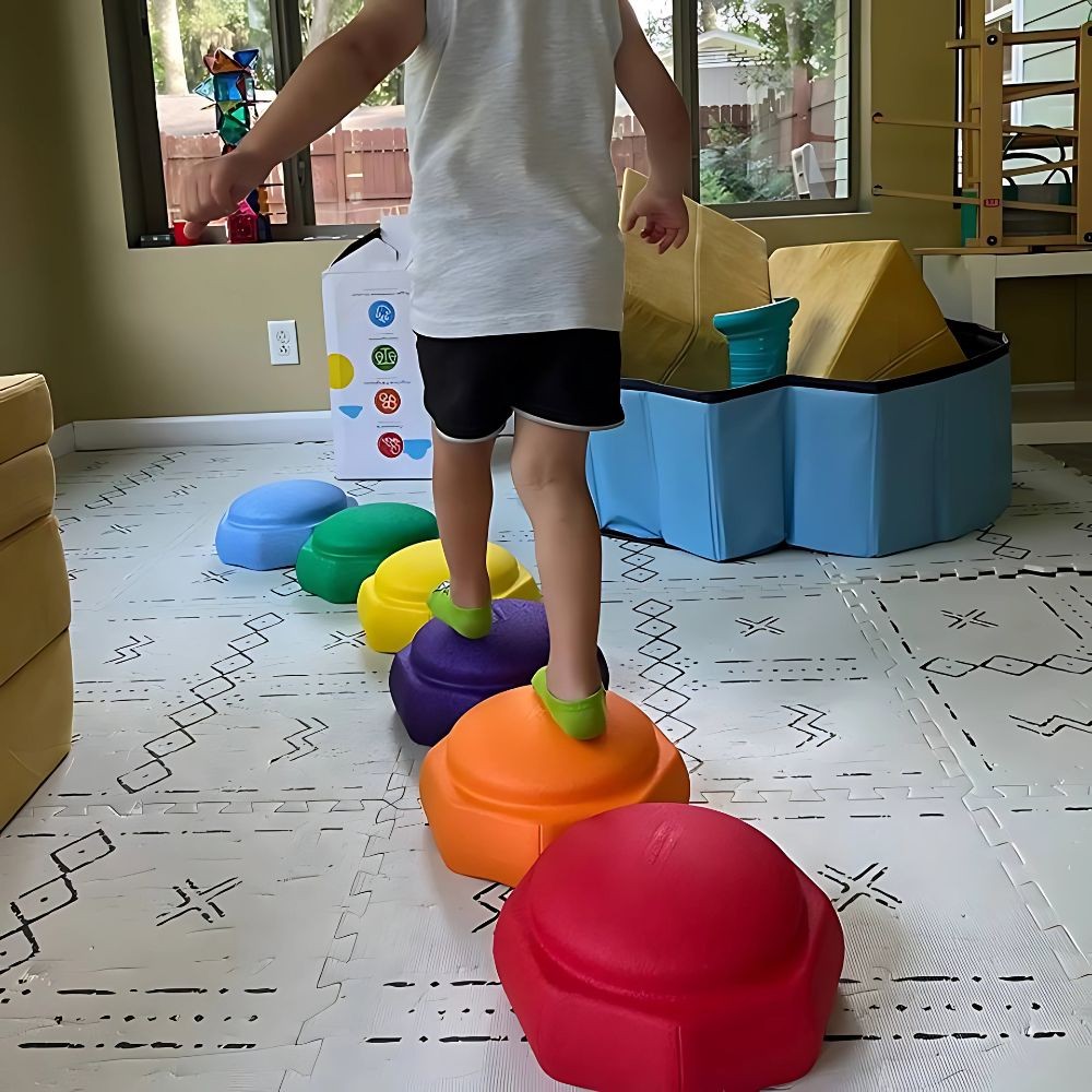 Kinder Balance Spiel Stepping Stone aus EPP-Schaum - rosa