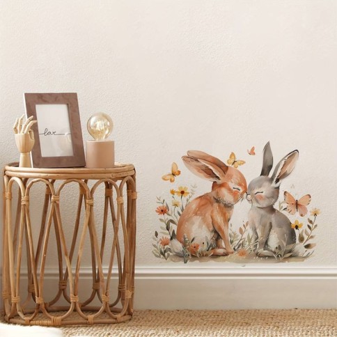 Wandsticker, Aquarell Häschen