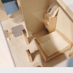 Holz Puppenhaus mit Möbel