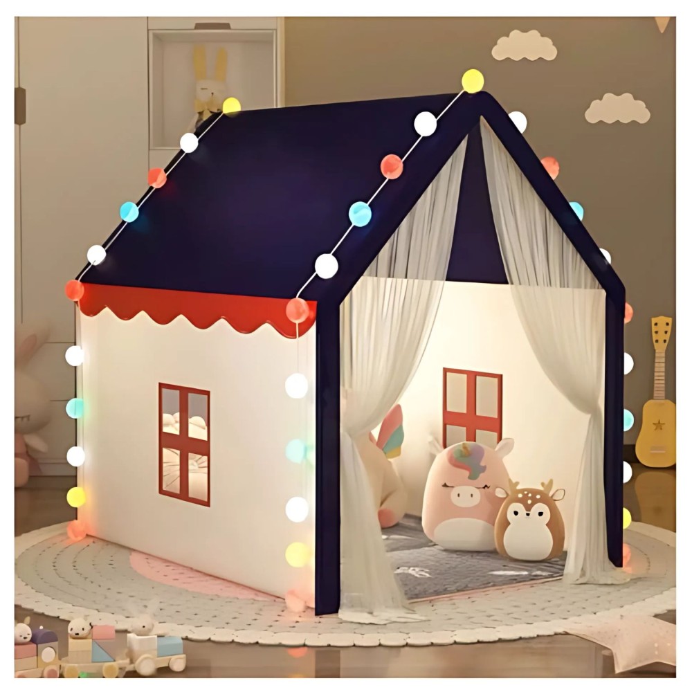 Spielhaus/ Spielzelt mit Vorhang, Navy Blue