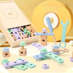 Kreatives Holz-Muttern-Montage-Set