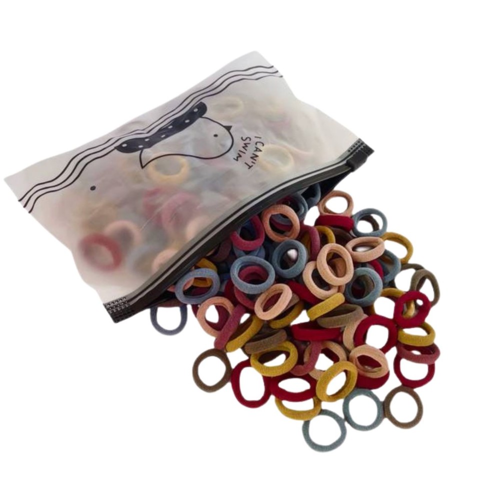Multicolor Haargummi (100 Stk.) - Winter
