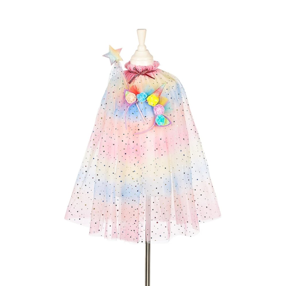 Umhang + Haarreif + Zauberstab Einhorn, 5-7 Jahre