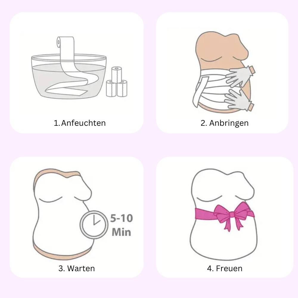 3 Gipsrollen für Babybauch-Abdruck